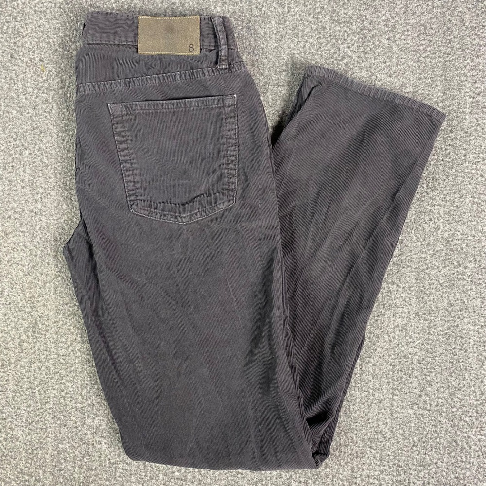 Bonobos Mens Corduroy Pants 30x32 Gray Slim Fit French Corduroy Casual Trousers - Picture 12 of 15
